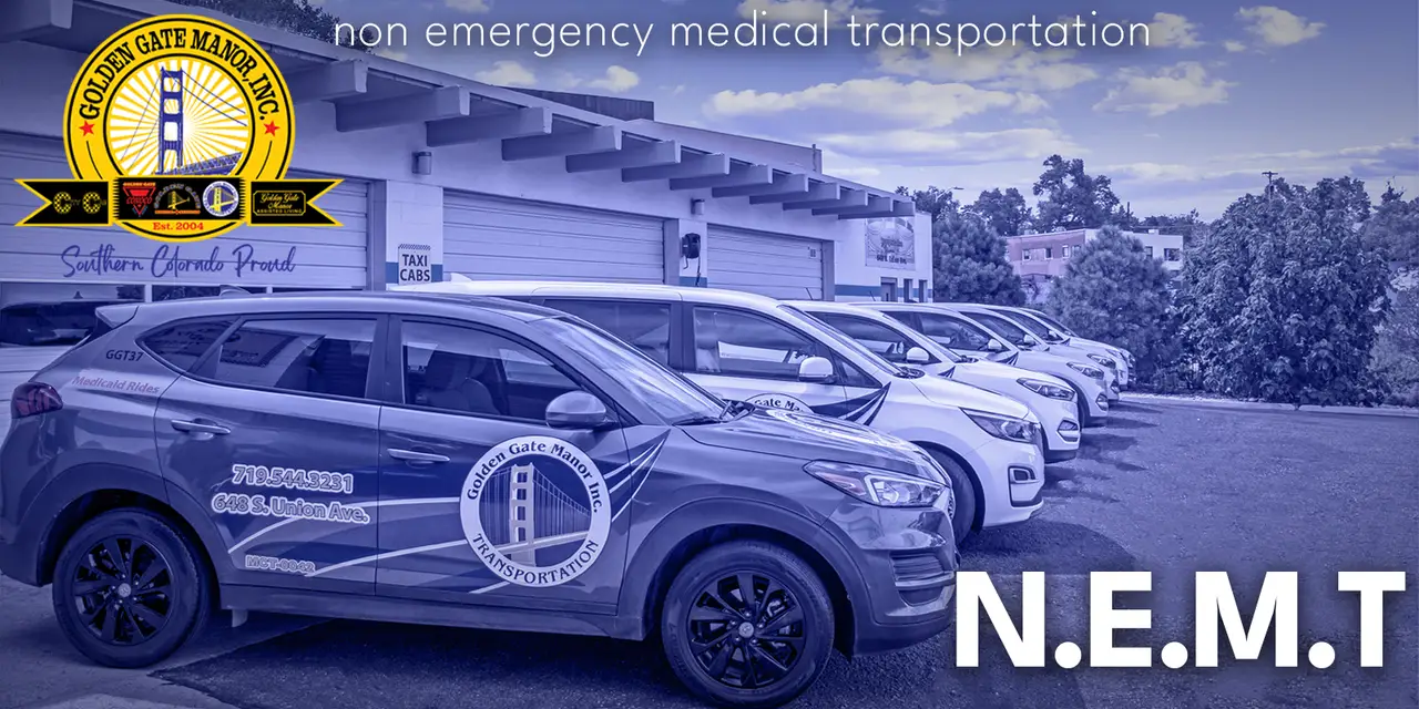 Car line up, Non-Emergency Medical Transportation (NEMT) at Golden Gate Manor Inc.