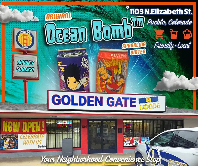 Agua con gas Ocean Bomb en Golden Gate Goods