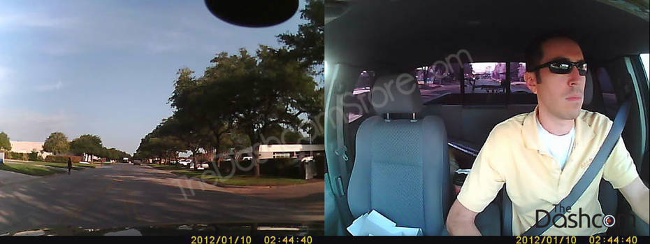 Vehicles equipped with front and back facing cameras